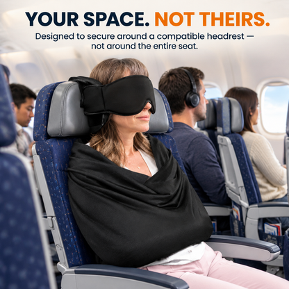 TravelBat headrest attachment and passenger space